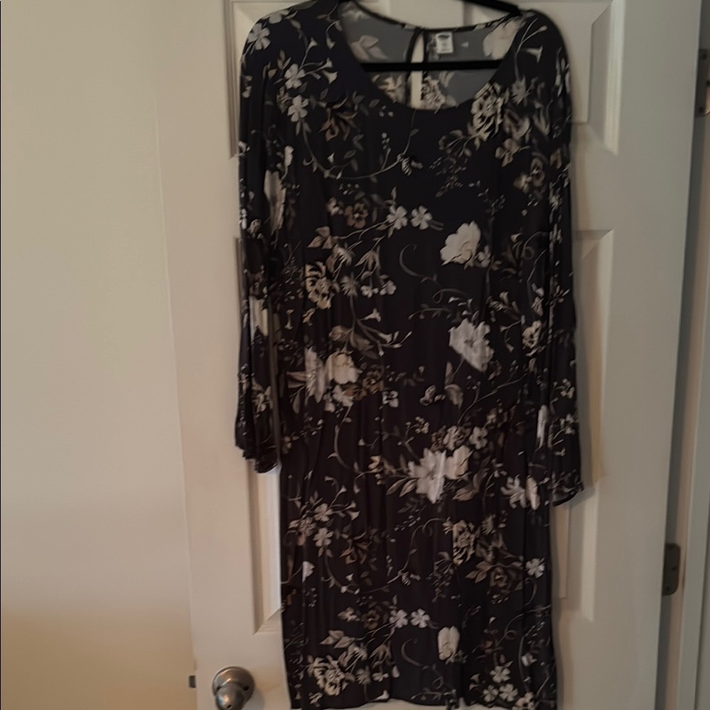 Floral Black Dress